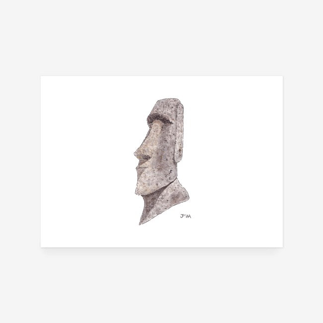 Easter Island Head Print
