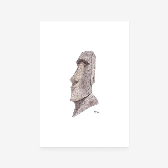 Easter Island Head Print