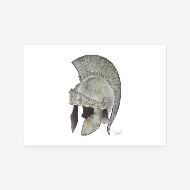 Bronze Attic Roman Helmet 450BC Print