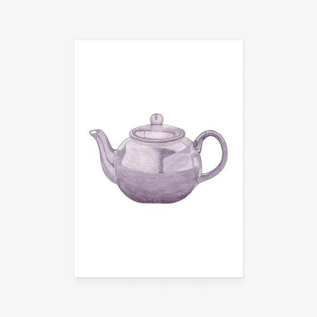 Purple Teapot Print
