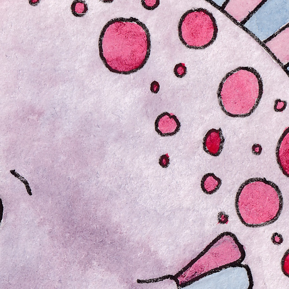 Arwil Art and Design watercolour illustration of a fish, with gentle shading and fine line details - cropped to show detail 