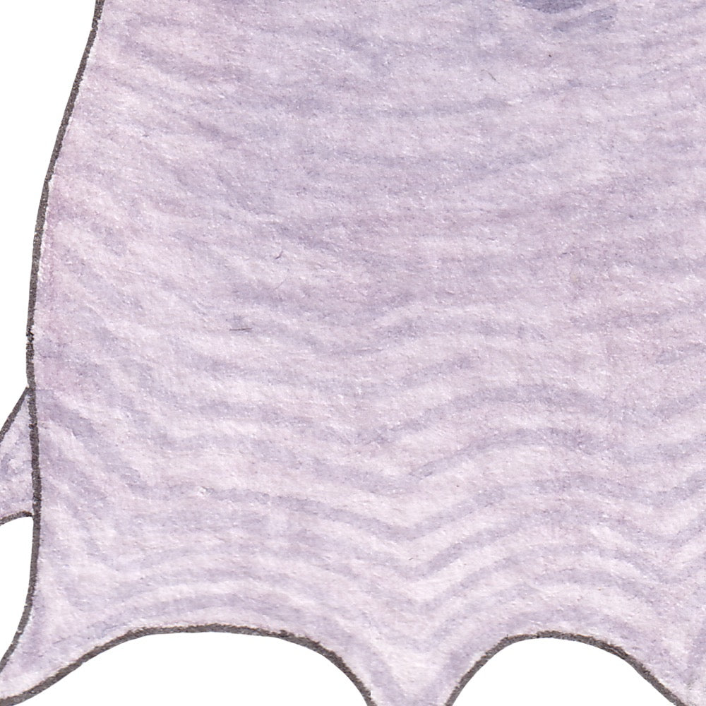 Arwil Art and Design watercolour illustration of a dumbo octopus, with gentle shading and fine line details - cropped to show detail