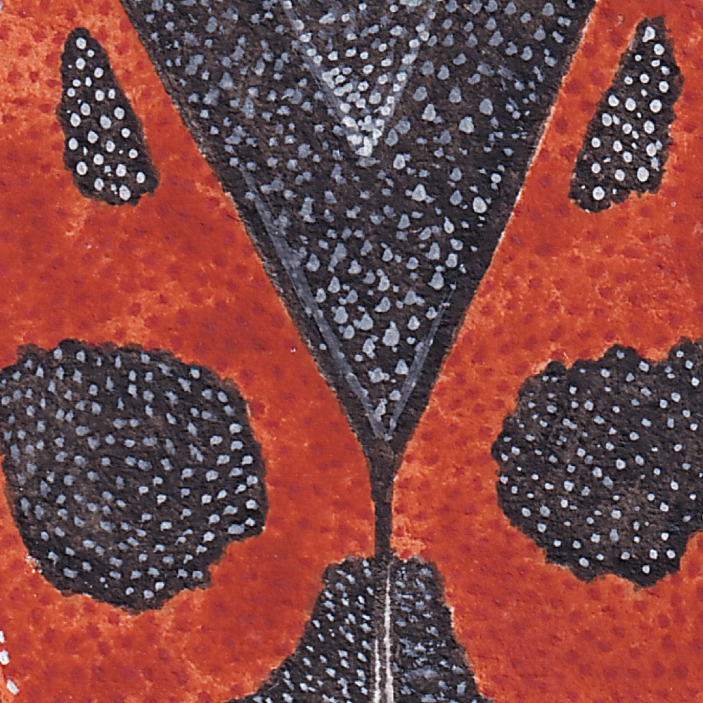 Arwil Art and Design watercolour illustration of a red firebug, with gentle shading and fine line details - cropped to show detail