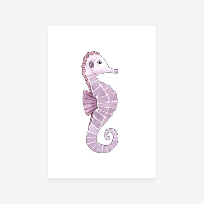 Dream Blue Seahorse Print