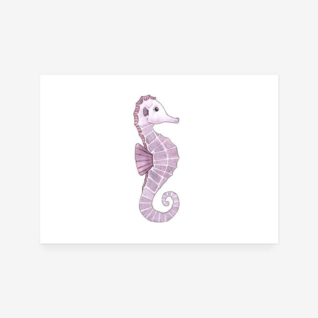 Dream Blue Seahorse Print